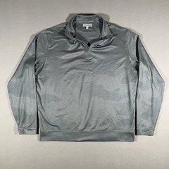 Peter Millar Men’s Medium Perth Gray Camo Jacquard Performance Golf Quarter Zip