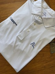 Rhoback Men’s Performance Golf Polo Shirt White Size Large *Business Logo*