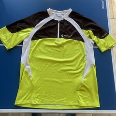 Men’s Large Scott Short Sleeve Yellow 1/4 Zip Cycling Racing Performance Jersey