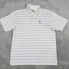Straight Down Mens XL Polo Shirt Cypress Point Club Striped Short Sleeve