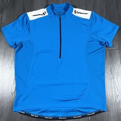 PEARL IZUMI Shirt Men XL Cycling Bicycle Racing Jersey 1/4 Zip Short Sleeve Blue