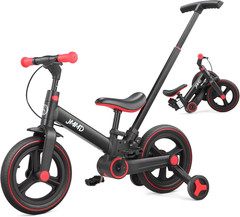 6 in 1 Toddler Bike with Push Handle for Kids 18-60 Months, 12″ Foldable Balance