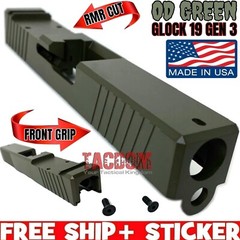 AGGRESSIVE ARMS RMR OPTIC CUT Slide fr GL0CK 19 OD GREEN 416 STAINLESS STEEL G19