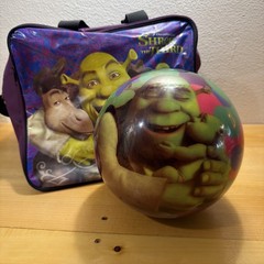 Shrek Swamp Buddies Bowling Ball 10lb 5oz Viz A Ball DreamWorks Vintage Drilled