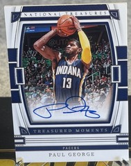 Panini Paul George Auto 2022-23 Nat Treasures Treasured Moments TM-PGG Pacers