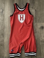 Cliff Keen Wrestling Singlet Adult Medium Red USA Made Harvard Ivy League