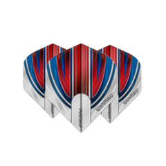 Winmau Prism Alpha Standard Dart Flight – White , Red & Blue