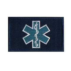 Star Of Life Rescue EMT Paramedic Tactical Patch Army Marines Morale Hook and Lo