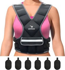Adjustable Weight 10-16Lbs 4-in-1 Weighted Vest for Women with Reflective Strips
