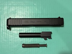 USED OEM GLOCK 23 GEN 5 SLIDE BARREL FIRING PIN SIGHTS BLACK FRONT SERRATIONS 40