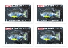 (4) Koppers LiveTarget 3 1/2″ Sunfish Swimbait Series 1/2 Oz Natural Bluegill