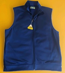 Pro Tour Golf Men’s Vest Blue Depths Cool Play Size S Full Zip Pockets