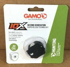 Gamo 621259054 10X GEN2 Quick-Shot Magazine .22 Cal (Swarm Fusion 10X GEN2)