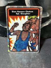 80’s WMMC AWA Stan Hansen Sgt. Slaughter Wrestling Prism Vending Sticker WWE WWF