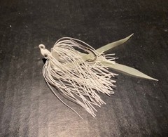 10pk Poison Tail Jigs w/skirts 1/4 or 3/8oz In Classic White Mustad SICKLE HOOKS