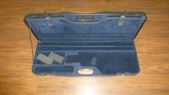 NEGRINI FITTED O/U SHOTGUN HARD CASE TWO BARRELS TUBE SETS LUXURY RUBBER TRIM