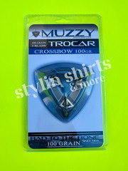 ONE MUZZY 3 Blade CROSSBOW Trocar 100 Grain Archery Hunting Fixed Broadhead