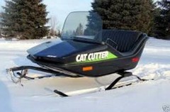 Windshield Arctic Cat Cat Cutter 0606-977 1977-81, 1991-95 CLEAR w/ Black trim
