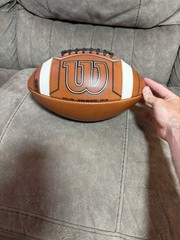 Wilson Prime NCAA Leather Football regulation size Brown/White