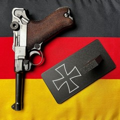 Luger P08 Pistol Display Stand Handgun Maintenance Gun Holder Iron Cross