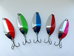 Little Cleo Style Spoons Steelhead/Salmon/Trout (Multicolor) – 11.5g – (5 Pcs.)