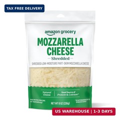Amazon Grocery, Mozzarella Cheese, Shredded, 8 Oz