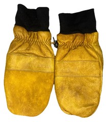 FLYLOW Pigskin Leather Mittens Size Large Brown