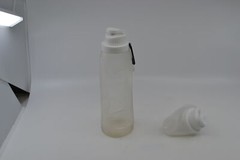 Collapsible Silicone Clear Water Bottle 17oz BPA Free Hiking Sport Travel