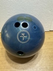 Fab Hammer Bowling Ball 15.6″ lb Matte Blue Predrilled Urethane Vtg