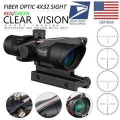ACOG 4×32 Fiber Optics Red Green Chevron Cross Illuminated Tactical Sight Scope