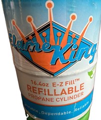 Flame King YSN164 Refillable Propane Cylinder Tank Green Durable 1lb (16.4oz)