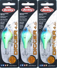 (3) Berkley 3/8 Oz 2″ Digger 4.5 Rattle Crankbaits Big Money BHBDG4.5-BGMNY New