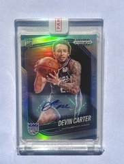 2024-25 Panini Prizm Black Rookie Silver Auto # Inscription Devin Carter NBA RC