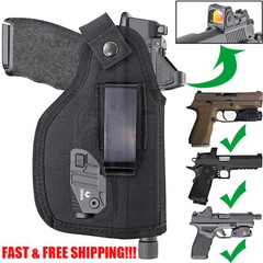 Tactical Universal OWB IWB Holster Pistols with Flashlight or Optic/Light/Laser