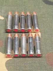 38 SPECIAL SNAP CAPS SET OF 10, NICKEL+RED, REAL 125gr WEIGHT!!!