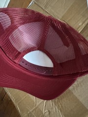 Bass Pro Shops Red Mesh Trucker Baseball Cap Adjustable Snapback Fish Logo