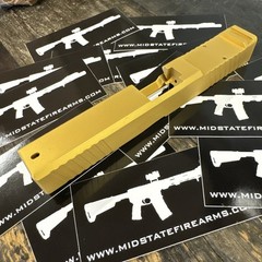 G17 Glock 17 Gen3 Gold Slide TiN With Rmr Cut And Front / Rear Serrations