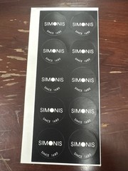Simonis Billiard Pool table Black SPOTS” 10 pcs – 1-3/8″ – Adhesive Stick on