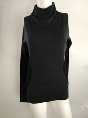 Smartwool Women Thermal Merino High Neck Top Charcoal Medium 16689-010