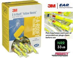3M E-A-Rsoft Ear Plugs Noise Reduction 33dB Foam Disposable Earplugs Sleep Aids