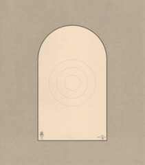 D-2 Official 50 Foot Action Pistol Bianch Cup Target, 10.5″ x 12″, on Tagboard