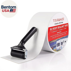RV Roof Tape with Rubber Roller, 4 Inch X 50 Feet RV Sealant Tape for Camper Roo