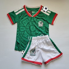 Kid’s jersey Green Color Futbol Jersey, mexico Soccer uniforms, Top & shorts