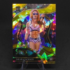 2024 Panini Select WWE JAKARA JACKSON Ringside Gold Cracked Ice 01/10 #236