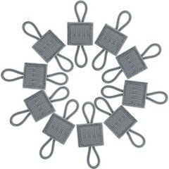 4/10pcs MOLLE Web Dominator Elastic Strap Gear Retainer Clip Black/Green