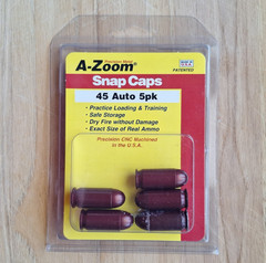A-Zoom 45 Auto Snap Caps Practice Training Testing Made in USA Dry Fire 5 Pack