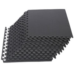 12 PCs Puzzle Exercise Mat 24» × 24» Interlocking Foam Floor Tile for Home Gym