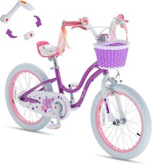 RoyalBaby Girls Classic & EZ Swap Kids Bike – Balance & Pedal Bicycle – 18 Inch
