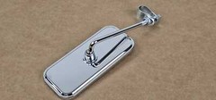 5″ LONG BICYCLE BOLT-ON STEEL OG LOWRIDER RECTANGLE MIRROR ALL CHROME