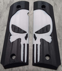Full Size Colt 1911 Punisher Black & White Grips
